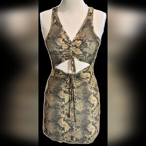 Small BY DYLN Snake Print Levi Dress
